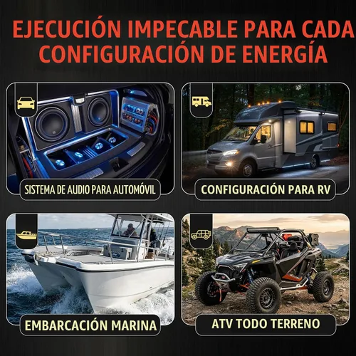 Vista 6 de Serie Pro Amplificador dual de calibre 0 100% OFC Kit de cableado