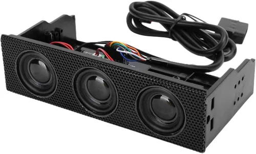 Vista 2 de Zopsc 5.25in Panel frontal USB PC Panel frontal Altavoz estéreo envolvente computadora caso incorporado Mic altavoz STW9005