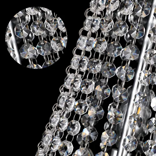 Vista 3 de Con lámparas de araña de cristal de With Light Forward para comedor, lámpara de araña de cristal moderna K9, lámpara de araña clásica de lujo