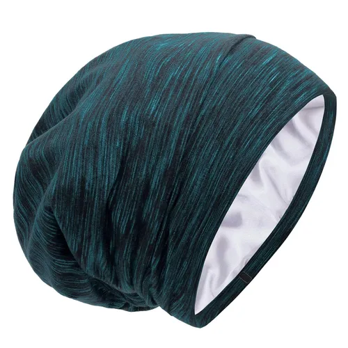 Vista 8 de Gorro de Dormir con Forro de Satén de Seda - Ajustable que se Mantiene Toda la Noche, Cobertura Envolvente para el Cabello, Gorro Holgado
