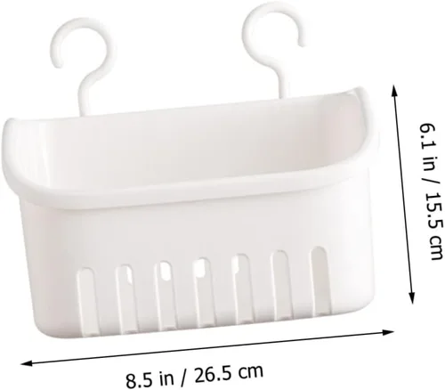 Vista 4 de Cabilock Cesta de almacenamiento colgante Cesta de pared conveniente cesta de baño multifunción Cesta de pared para el hogar Accesorio de ducha