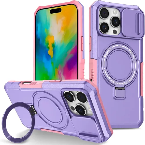 Vista 41 de Funda magnética para iPhone 11, soporte de anillo con ventana corrediza, funda protectora mate a prueba de golpes para iPhone 11 6.1, fundas