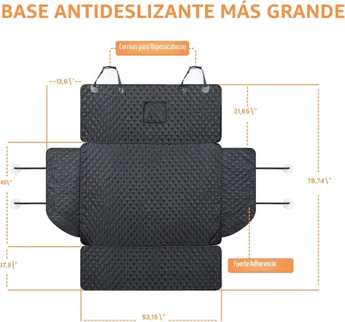 Vista 2 de Funda de carga para perros, impermeable, para mascotas, para SUV, sedanes y furgonetas, con protector de aleta de parachoques, antideslizante