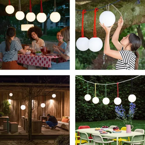 Vista 4 de Fatboy Bolleke - Linterna LED para interiores y exteriores, color gris pardo