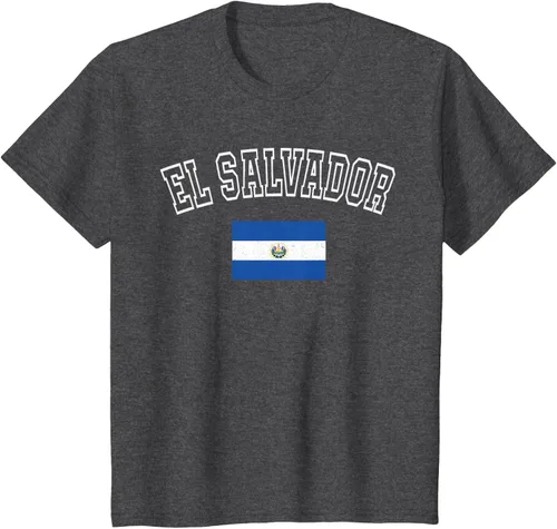 Vista 37 de Camiseta vintage con diseño de la bandera de El Salvador