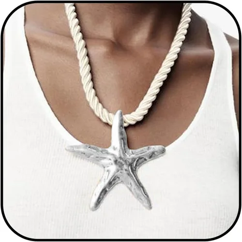 Vista 14 de Collar de concha marina de Your Always Charm para mujer, collar de concha ajustable con capas de encanto de concha marina para mujer, atuendos de A