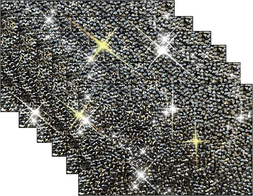 Vista 33 de Juego de 1 mantel individual redondo en negro, manteles individuales brillantes resistentes al calor, lavables, para cena, cocina, boda, decorativos