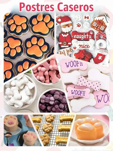 Vista 6 de Moldes de Silicona Caseros para Golosinas de Perros - Cortadores de Galletas para Golosinas de Perros - Recetas de Golosinas para Perros, Moldes