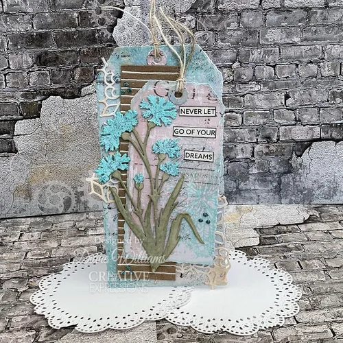 Vista 5 de Sam Poole Creative Expressions Shabby Basics - Troquel artesanal #2 para manualidades, metal, marrón, 3.2 x 4.3 pulgadas