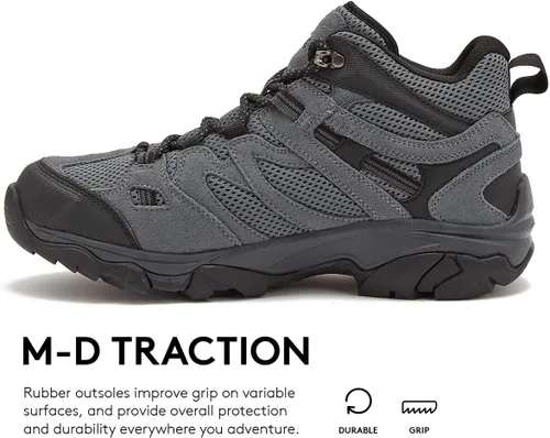 Vista 4 de HI-TEC Ravus WP - Botas de senderismo impermeables para hombre, ligeras y transpirables para exteriores