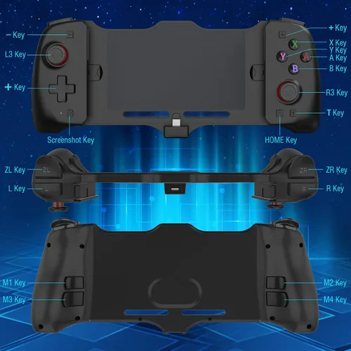 Vista 6 de CXY CHYUHSIN Joy-Con - Controlador de interruptor para Nintendo Switch, USB Plug & Play, carga rápida PD de 15 V, vibración dual y giroscopio de 6