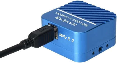 Vista 5 de HAYEAR Cámara de microscopio digital USB3.0 8 megapíxeles USB cámara de vídeo en vivo con calibración soporte Windows Mac HY-900B