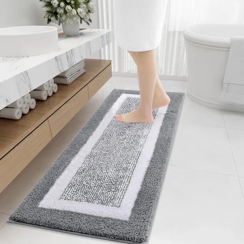 Vista 62 de OLANLY Alfombras de baño 24x16, tapetes de baño extra suaves y absorbentes de microfibra, antideslizantes, lavables a máquina, secan rápido