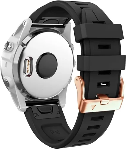 Vista 5 de Correa de reloj Garmin Fenix 6S 5S de 0.787 pulgadas, pulsera para Fenix 6s Pro 5s Plus con hebilla de oro rosa, correas de repuesto rápido