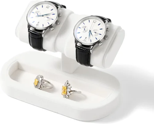 Vista 9 de Oirlv Soporte de exhibición de reloj individual Soporte de reloj de pulsera Negro
