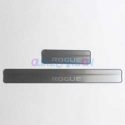 Vista 4 de OLIKE Protector de umbral de puerta de acero inoxidable para Nissan Rogue X-Trail 2021 2022 (Rogue)
