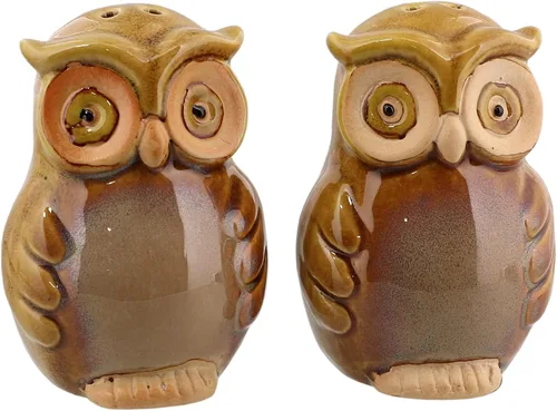 Vista 8 de Salero y pimentero de cerámica con diseño de pájaros para coleccionistas, decoración de cocina - Jaula de pájaros Tortolitos rosados
