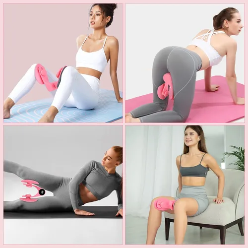 Vista 6 de Entrenador pélvico para mujeres y hombres – Ejercitador de cadera con resistencia de resorte ajustable, ejercitador Kegel tonificador para tu muslo