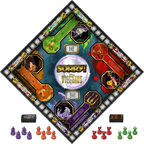 Vista 10 de Hasbro Gaming Lo siento! Juego de mesa: Edición de villanos de Disney para niños, juegos familiares para mayores de 6 años (exclusivo de Amazon)