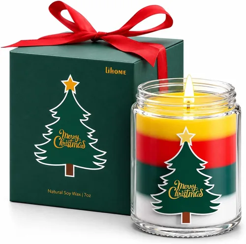 Vista 19 de Lihome Velas de otoño – Decoración de otoño para el hogar, regalos para mujeres, mamá, amiga, cera de soja natural, velas perfumadas de sidra