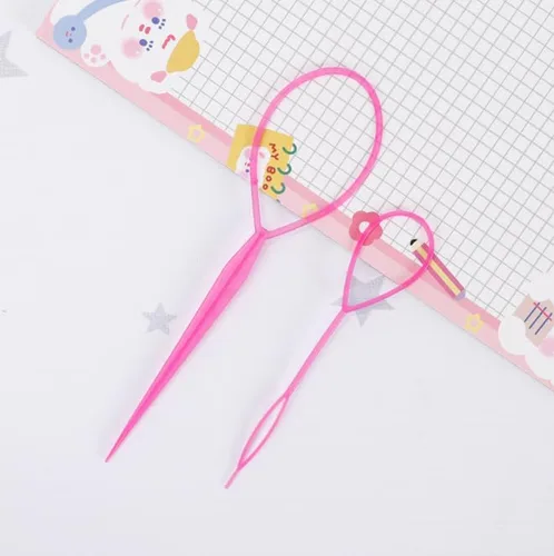 Vista 12 de 1 Unidad(2 piezas) Plástico Magic Hair Braid Cola de caballo Herramienta Clip Herramienta Simple DIY Estilo de Cabello Accesorios Estilo Estilo Azul