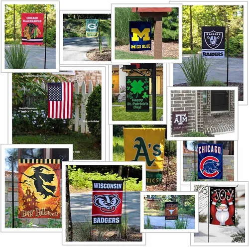 Vista 6 de College Flags & Banners Co. Central Florida Knights - Juego de bandera y soporte para bandera de jardín