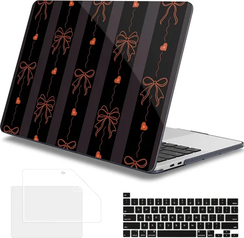 Vista 23 de Mektron Funda para MacBook Pro de 13 pulgadas 2022 2021 2020 versión A2338 M2 M1 A2289 A2251, cubierta rígida de plástico impresa para MacBook Pro