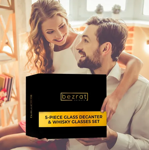 Vista 5 de Juego de 4 vasos de whisky, tapón hermético para vino, bourbon, brandy, jugo, agua, juegos de decantadores para hombres, regalos de Navidad