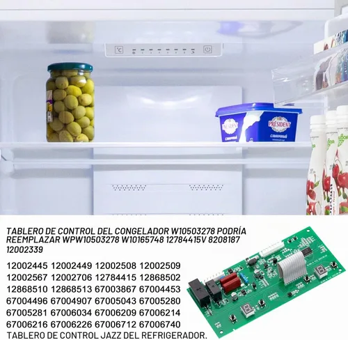 Vista 5 de WPW10503278 Tablero de control electrónico para refrigerador (Jazz), compatible con Whirlpool, Maytag, KitchenAid, Kenmore, Amana, I-kea, Inglis