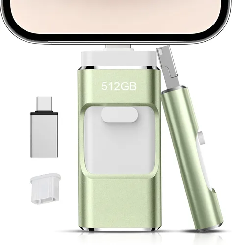 Vista 9 de Unidad flash de 256 GB [no requiere aplicación] diseñada para teléfono, tableta, Android y computadoras, lápiz fotográfico 4 en 1