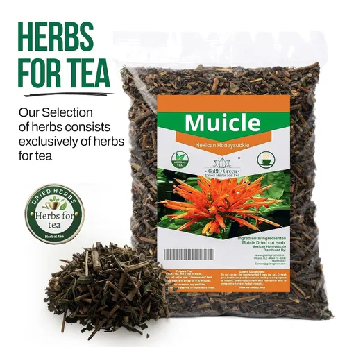 Vista 4 de Muicle - Té de madreselva mexicana Hierba, 2 onzas, 100% natural, hierbas Gabio Green (2 onzas)