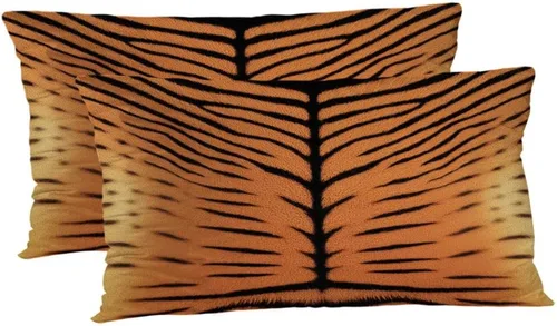 Vista 10 de TOMWISH Juego de 2 fundas de almohada de 16 x 16 pulgadas, diseño de vaca blanca y negra, fundas decorativas para el hogar, cama, sofá, sala