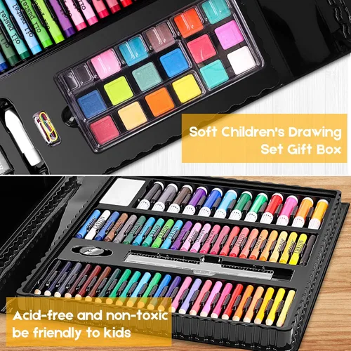 Vista 5 de iBayam Kit de arte, paquete de 251 suministros de arte, kits de dibujo, caja de regalo para artes y manualidades, caja de regalo para niños