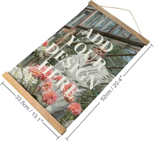 Vista 3 de wxyzdq Póster colgante personalizado, diseño de arte de pared, diseño de tu propia foto, texto, pasatiempo, marco de madera ajustable, tela gruesa