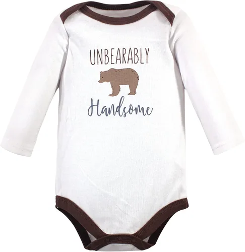 Vista 3 de Hudson Baby - Mameluco de algodón de manga larga para bebé, Little Bear 5