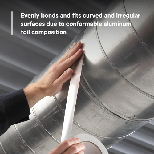 Vista 7 de 3M 3380 – Cinta de aluminio 3380 plateada (múltiples tamaños), 1