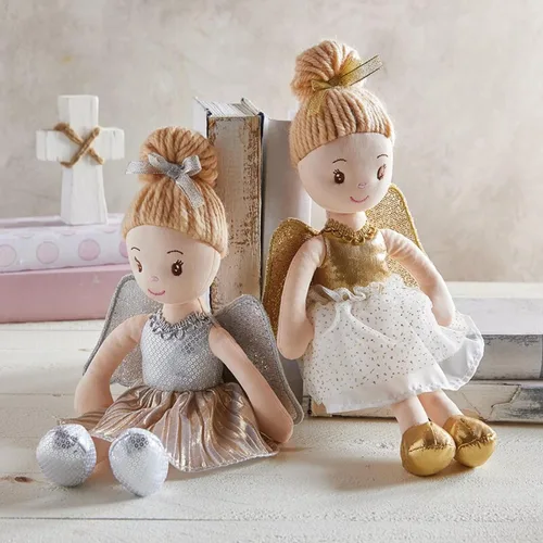 Vista 4 de Stephan Baby Plush Angel Doll, Silver Wings