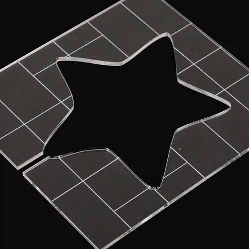Vista 3 de EXCEART Plantilla acolchada con accesorios de estrella de 3.94 pulgadas, plantilla de costura acrílica transparente para acolchar, patchwork