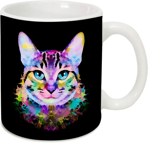 Vista 11 de Bonita taza de cerámica para gatos, regalo de taza de café, gran regalo para amantes de los gatos, gatos, mamá, papá, jefe, compañero de trabajo