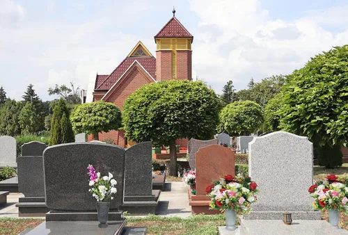 Vista 6 de Florero de tumba, decoración de tumba para cementerio, lápida, jarrones con espigas y espuma floral