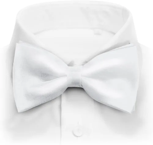 Vista 15 de Pajarita de esmoquin formal de satén preatada clásica para hombre, longitud ajustable, gran variedad de colores disponibles Negro