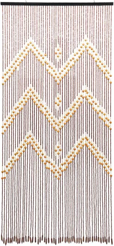 Vista 3 de DNYSYSJ Cortina con cuentas de madera natural, cuentas de puerta, cortinas de decoración de puerta delantera, cuentas de cortina de puerta amarilla