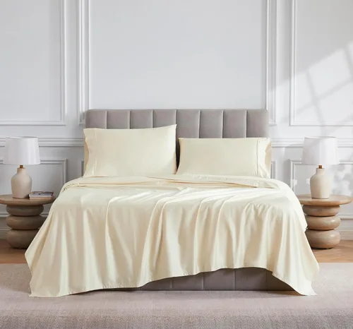 Vista 16 de Linen Closet Juego de sábanas de 1000 hilos de algodón egipcio de 4 piezas, 100% satén de algodón, ropa de cama de lujo con bolsillo profundo de 18