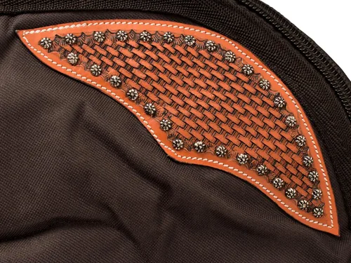 Vista 4 de Tahoe Premium Durango Western - Bolsa de transporte y almacenamiento con tres capas de construcción acolchada impermeable y cesta hecha a mano
