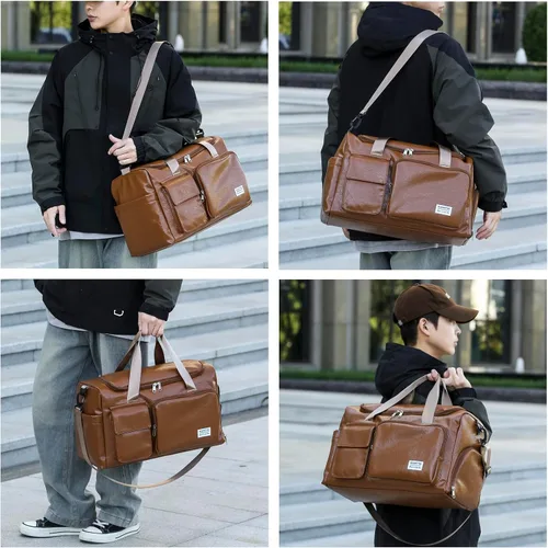 Vista 150 de Pequeña bolsa de gimnasio para mujer, bolsa de viaje con compartimento para zapatos