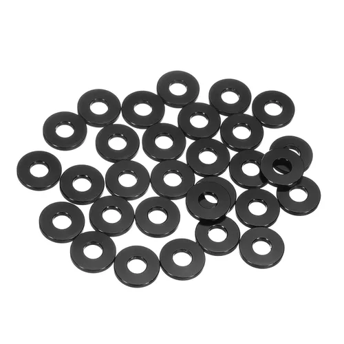 Vista 10 de uxcell 20 arandelas planas de aluminio, juntas de sello redondo M4x10x1.0.197 in, espaciadores planos para tornillos, tornillos, accesorios