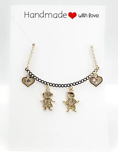 Vista 28 de SIFRIMANIA Personalized Children's Charm Choker Necklace, Boys or Girls Customizable Pendants, Growing Family Jewelry for Women