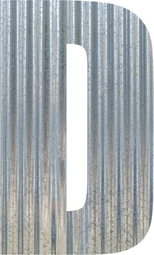 Vista 29 de Letra de metal corrugado (6 pulgadas, 0)