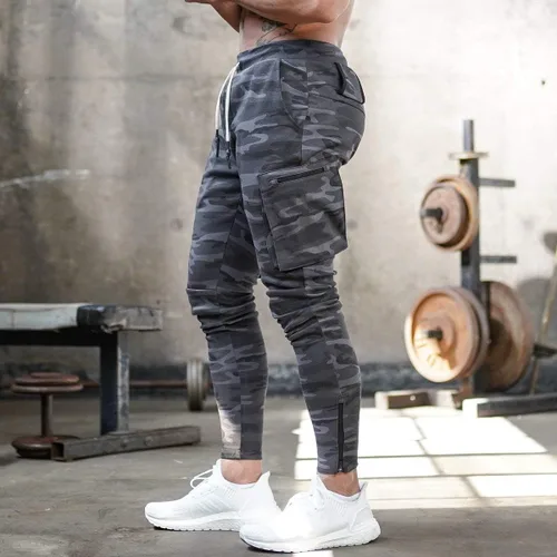 Vista 4 de AOTORR Pantalones deportivos de entrenamiento para hombre, pantalones deportivos para correr, pantalones deportivos casuales con bolsillos