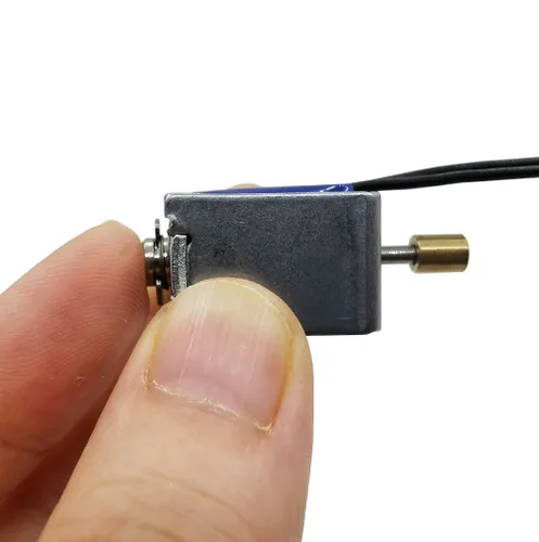 Vista 2 de 2PCS DC 3V 2.8Ω Mini Push Pull Electroimán lineal de 0.197 in Carrera Actuador de marco abierto eléctrico DC imán solenoide
